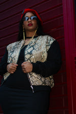 Bombers sequin python