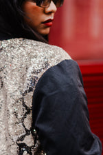 Bombers sequin python