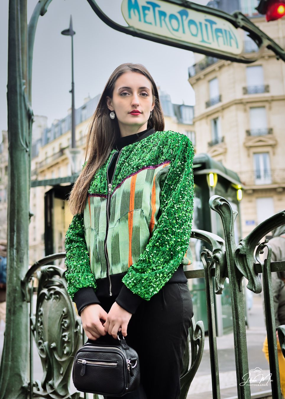 taniabel bombers sequin vert 