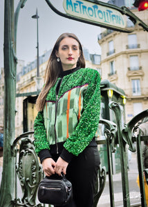 taniabel bombers sequin vert 