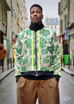 bombers haute couture en brocart royal