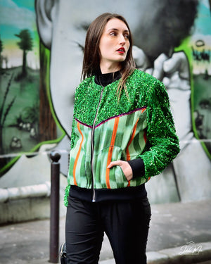 bombers sequin afro urrban chic taniabel